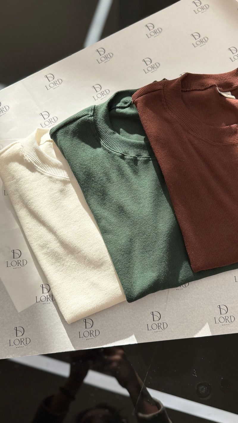 Kit 3 Camisetas Ribana Slim Fit Masculina | Lord Outfit