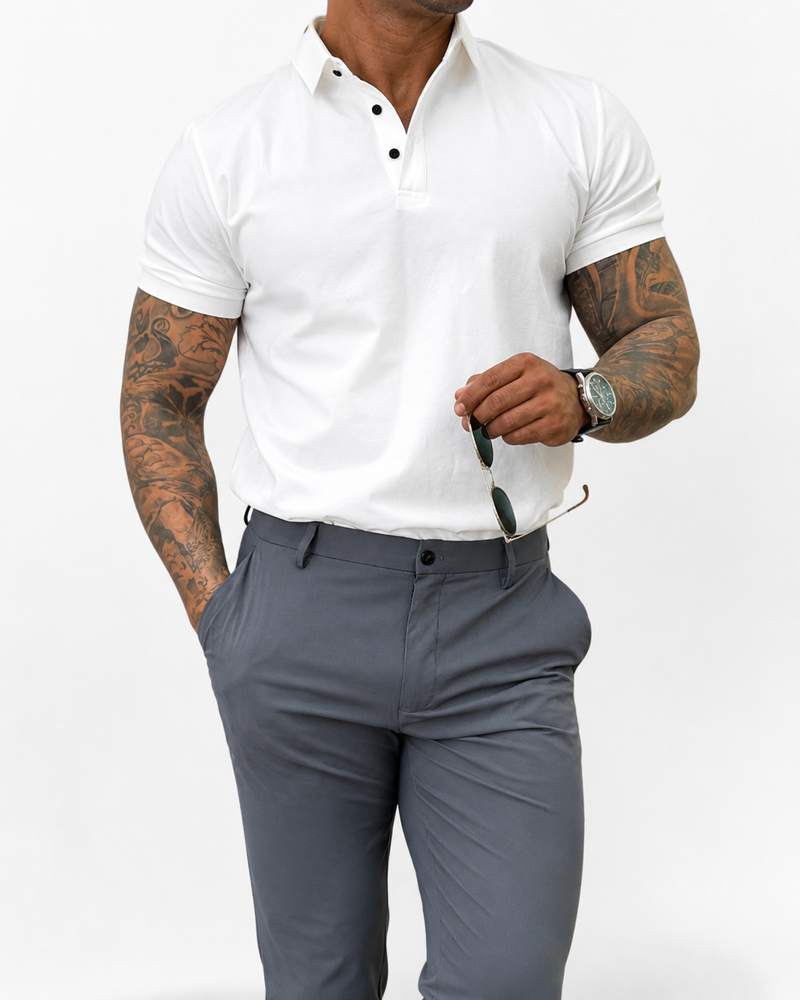 Conjunto Polo Conde e Calça Marquês Slim | Lord Outfit