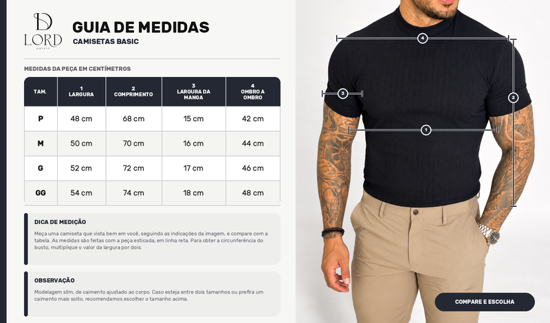 Tabela de Medidas